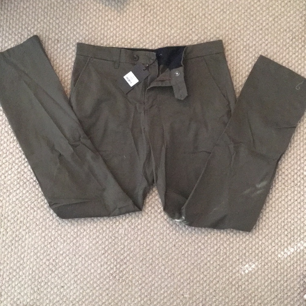 NWT. Five Four Olive 34 Waist Straight Pant
